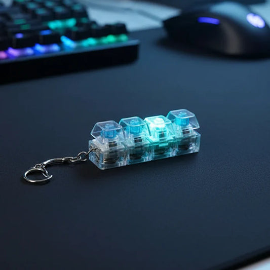 Keyboard Fidget Stress Relief Keychain for Kids & Adults (Random Colors | KC)