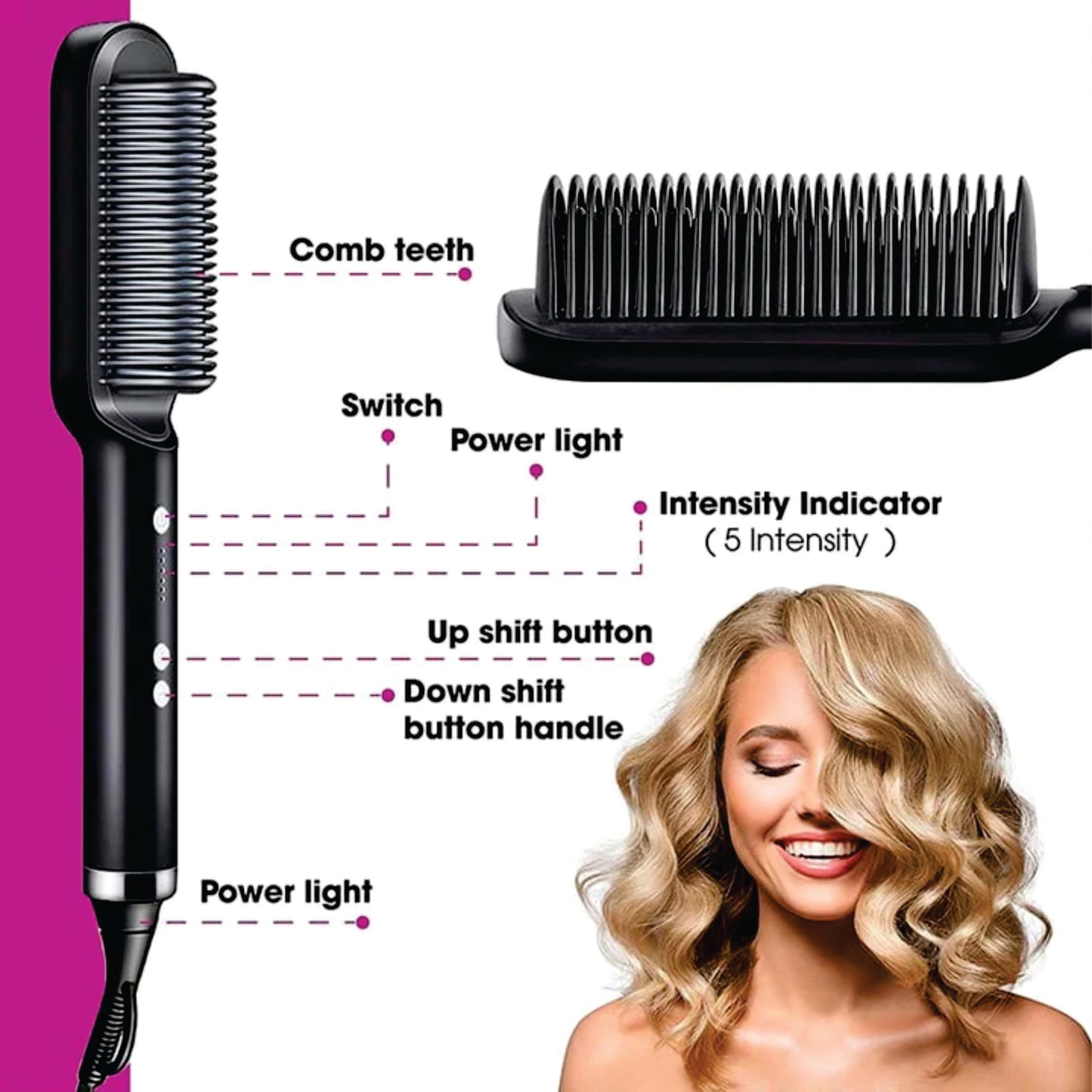 2 in 1 Multifunctional Hair Straightener Comb