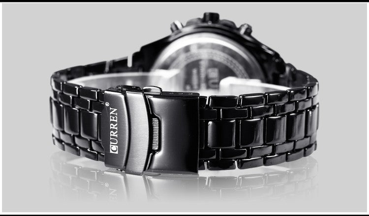 "Men's Watch Business Steel Belt Quartz Watch"